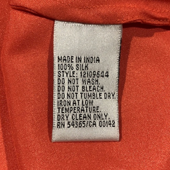 NWT Coral SILK Chiffon Blouse and SILK Satin matching camisole set - Picture 13 of 14